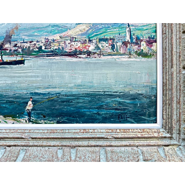 Impressionistic View of Castle Johannisberg by Rheingau Artist Willy Holtmann, from Oestrich-Winkel For Sale - Image 4 of 10