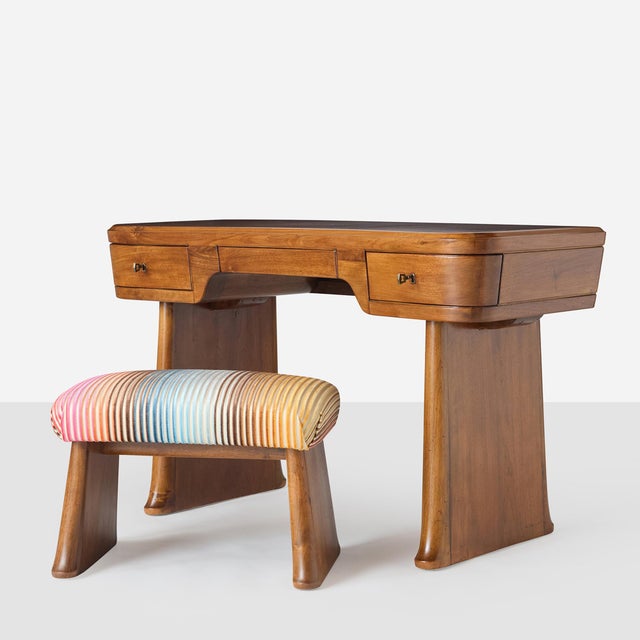 Vittorio Valabrega Desk-Dressing Table and Stool by Vittorio Valabrega - Set of 2 For Sale - Image 4 of 11