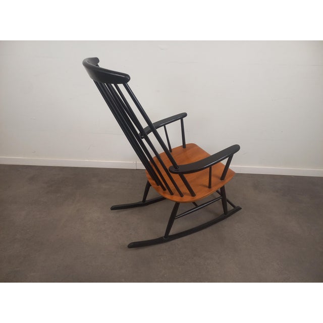 Asko Scandinavian Rocking Chair by Ilmari Tapiovaara for Asko, 1950s For Sale - Image 4 of 15