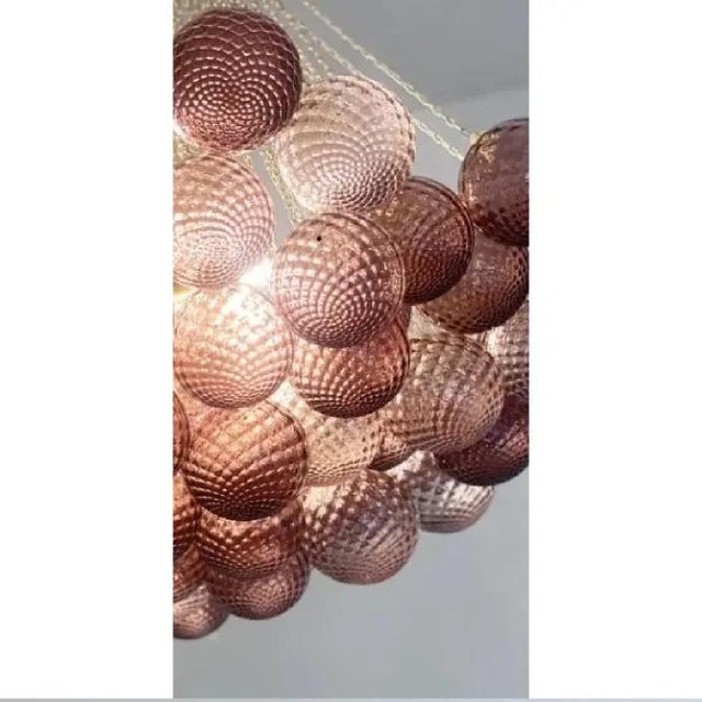 Scenographic Ametista and Pinkballotton Spheres Murano Glass Flush Mount by Simoeng For Sale - Image 4 of 8