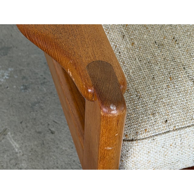 1960s Mid-Century Modern Teak Lounge Chairs in Wool Bouclé, 1960s, Set of 2 For Sale - Image 5 of 12