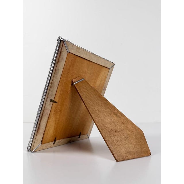 Mid-Century Modern Italian Embossed Tin Tabletop Picture Frame, 1930s For Sale - Image 15 of 18