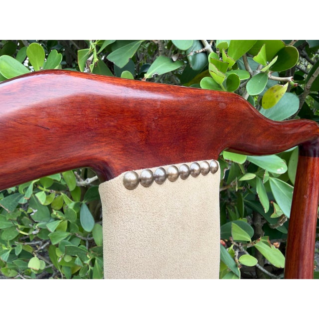 Late 20th Century Vintage Chinese Ming Style Rosewood Official’s Hat Armchairs, Pair For Sale - Image 5 of 18