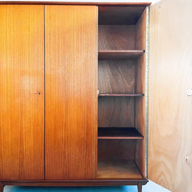 Mid-Century Danish Teak 3-Door Wardrobe, 1960s For Sale - Image 6 of 7