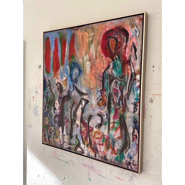 Framed Modern Abstract Painting by Roderick Coles For Sale - Image 9 of 12