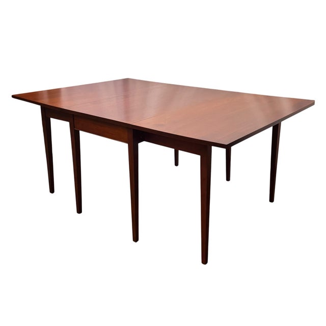 Wood Vintage Craftique Traditional Chippendale Style Solid Cherry Drop Leaf Gate Leg Dining Table For Sale - Image 7 of 12