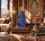 An exceptional, masterfully hand-carved natural lapis lazuli 3-lb sculpture depicting Vajrapani, the wrathful Bodhisattva...