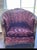 Art Deco Purple Velvet Vintage Arm Chair For Sale - Image 3 of 6