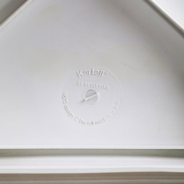 1970s 1970s Model 4875 White Plastic Chair by Carlo Bartolli for Kartell For Sale - Image 5 of 16