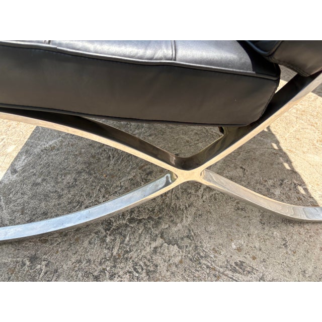Black Barcelona Chairs / a Pair For Sale - Image 8 of 9
