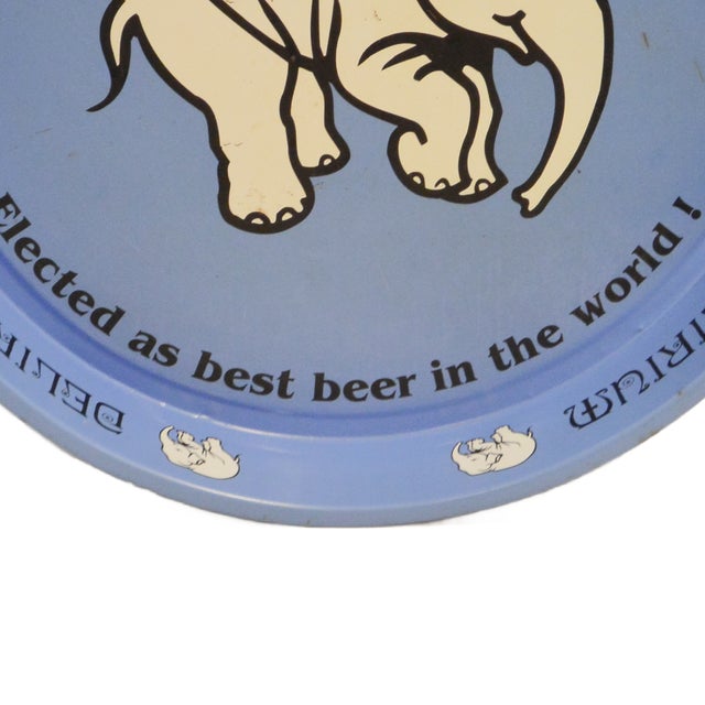 Modern Vintage Rare White Elephant Delirium Beer Tray For Sale - Image 3 of 7