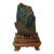 Vintage Naturalistic Scholars Rock Sculpture Dark Green Stone Cicada Accent For Sale