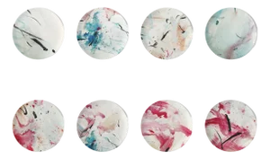 Limited Edition Set of 8 "Love Liberates" Fine Bone China Plates by Fanyu Lin