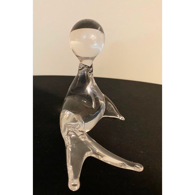 Mid 20th Century Mid 20th Century Art Glass Seal With Ball For Sale - Image 5 of 6