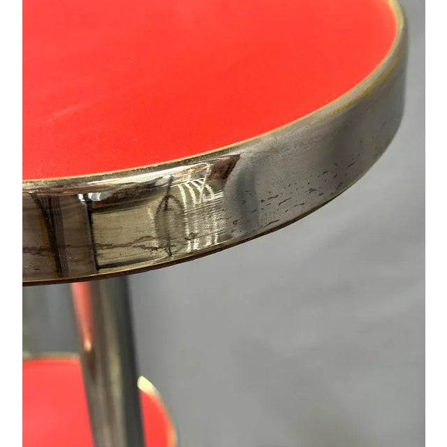 Wood Chrome Flower Stand H 54 by Jindřich Halabala for Up Závody, 1930s For Sale - Image 7 of 13