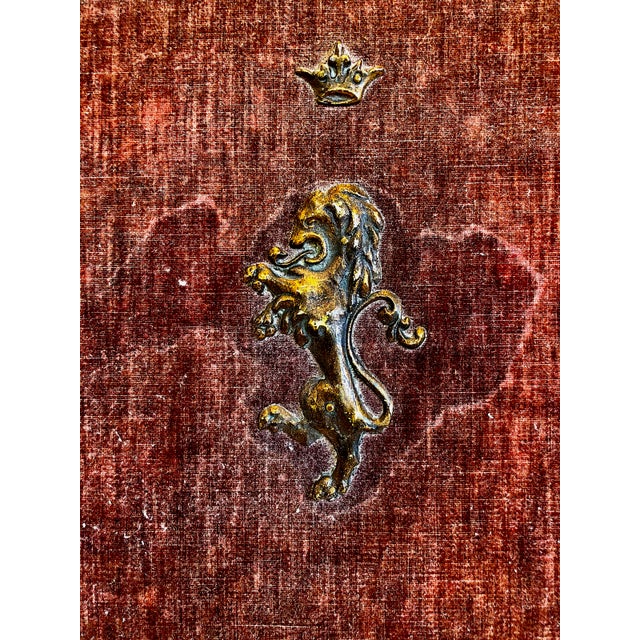 Gothic Revival Velvet-Covered Document Presentation Portfolio For Sale In San Francisco - Image 6 of 12