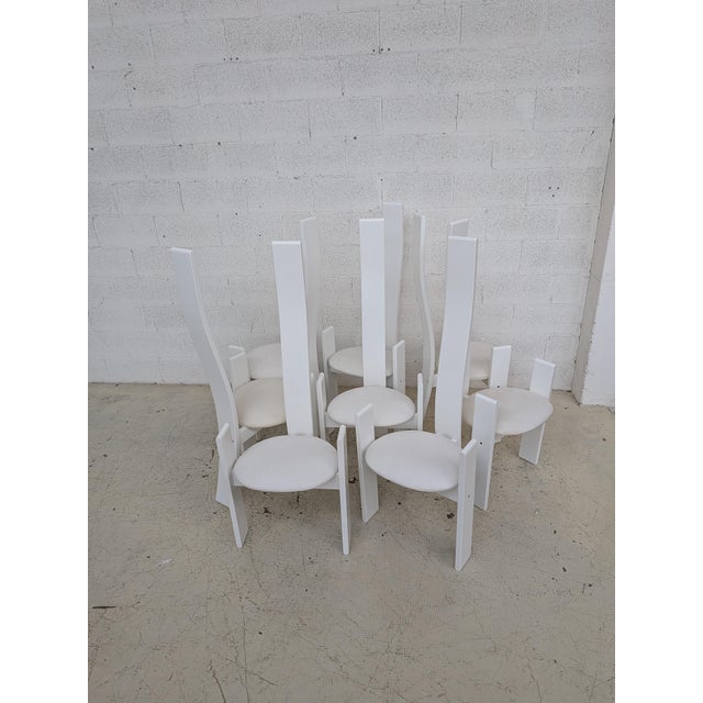 White White Golem Chairs by Vico Magistretti for Poggi, 1960s, Set of 8 For Sale - Image 8 of 18