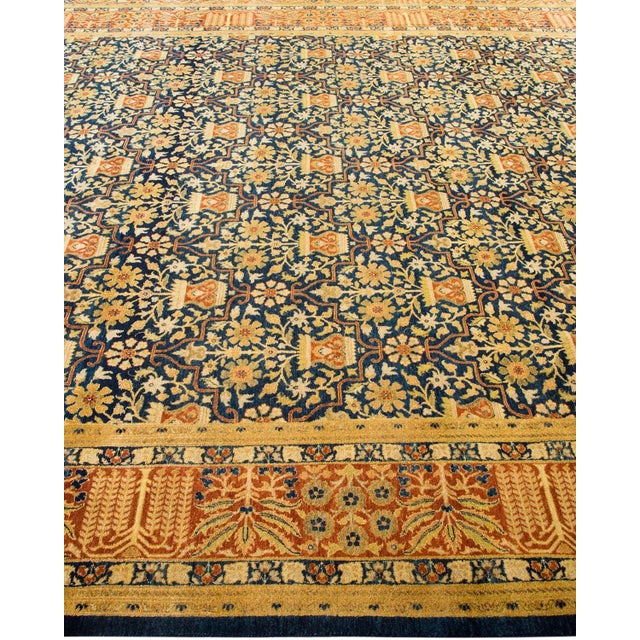 Solo Rugs Mogul, One-of-a-Kind Hand-Knotted Area Rug in Blue, 8' 1" x 10' 4" For Sale - Image 4 of 8