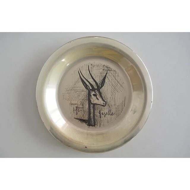 Sterling Silver Silver Wall Plate Gazelle by Bernard Buffet, 1970s For Sale - Image 7 of 7