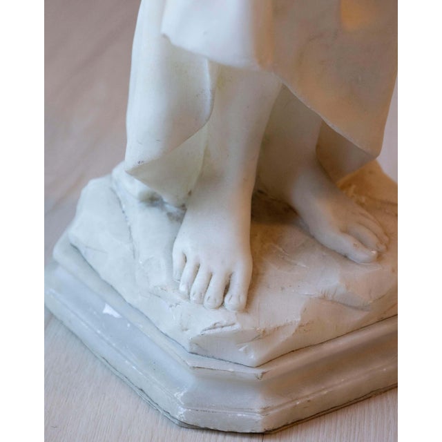Late 19th / Early 20th-Century Volterra Alabaster Figure of a Flower Girl For Sale - Image 10 of 18