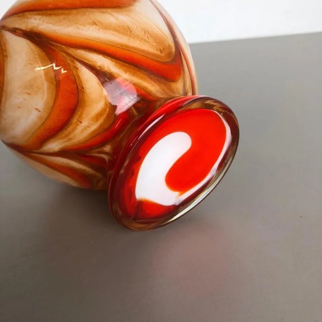 Large Vintage Italian Pop Art Multicolor Opaline Vase, 1970s For Sale - Image 15 of 18