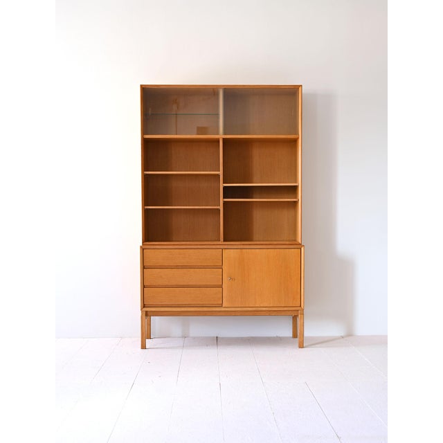 Vintage Oak Bookcase, 1960s For Sale - Image 10 of 10