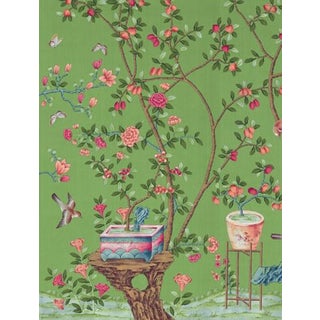Casa Cosima Emerald Fauna Wallpaper Mural - Sample For Sale