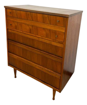 1950s Vintage Mid Century Modern 4 Drawer Dresser Dovetailed Drawers
