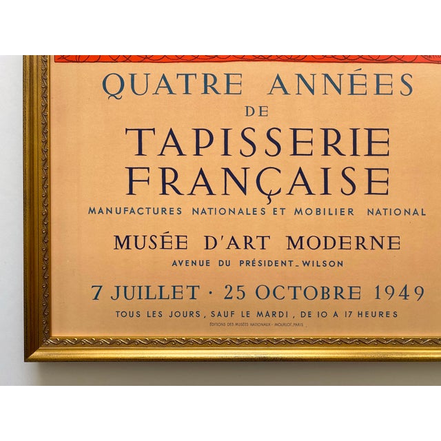 Wood Henri Matisse Vintage 1949 Mourlot Fine Art Lithograph Print Framed Paris Exhibition Poster " La Femme Au Luth " 1946 For Sale - Image 7 of 14