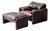 Set of Maralunga Armchair and Ottoman in Leather by Vico Magistretti for Cassina, Italy, 1970s For Sale