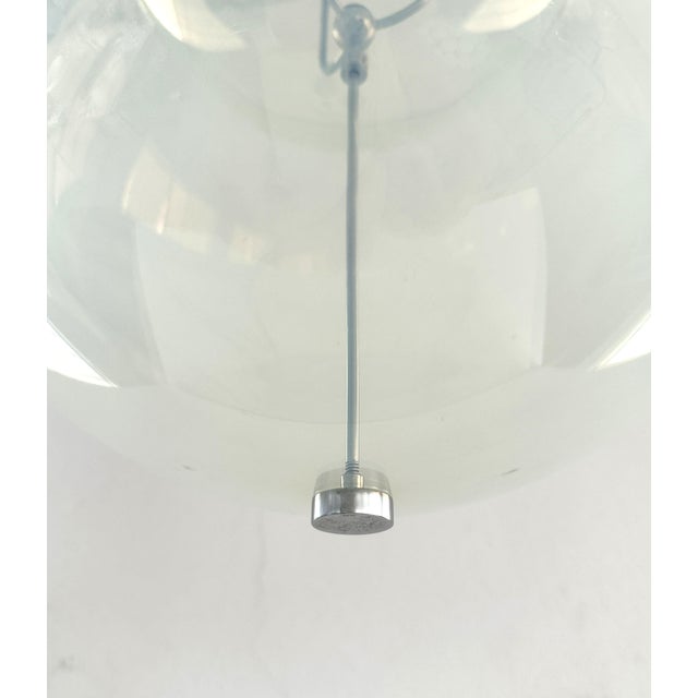 Mid-Century Italian Murano Opaline Glass Chandelier, 1970s For Sale - Image 13 of 18