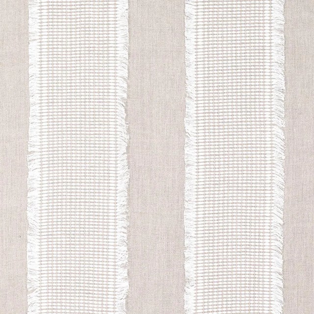 Schumacher Sample - Schumacher Tulum Casement Fabric in Flax For Sale - Image 4 of 6