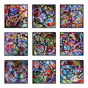 'Any Colour U Like' Contemporary Quilt by Bethan Ash - 9 Pieces