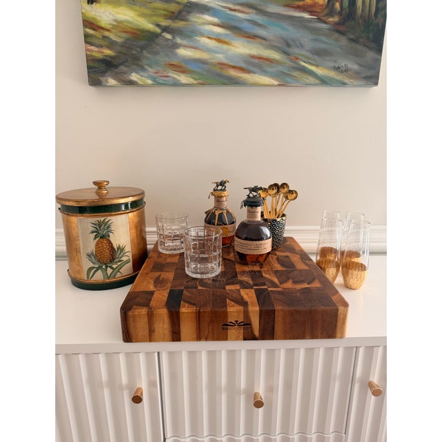 Mountain Woods 16” Square Extra-Thick 3” End-Grain Acacia Butcher Block Cutting Board For Sale - Image 9 of 9