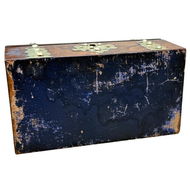 Brown Burr Walnut Stationary Box, 1860s For Sale - Image 8 of 11