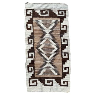 South American Navajo Flat Rug, 1930s For Sale