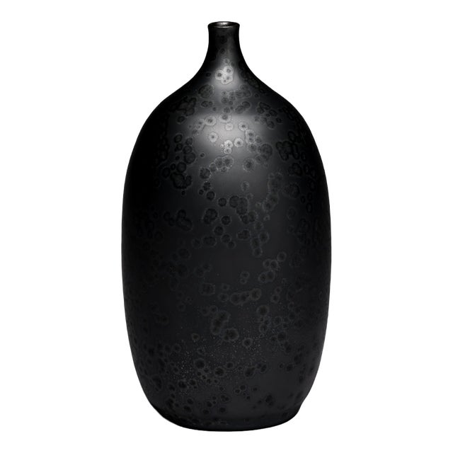 Crystalline Glaze Ceramic Vase by Karin and Walther Zander, Germany, 1977 For Sale