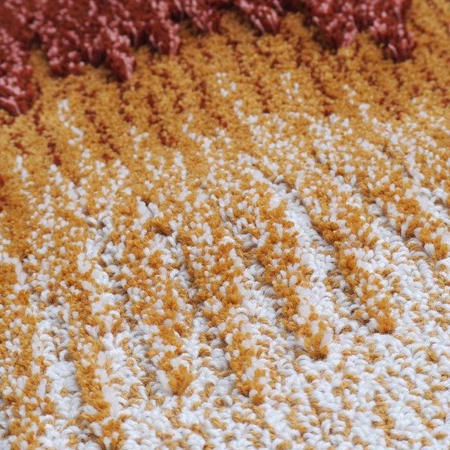 Textile Epoca Due Rug M Pink and Mustard 100% Wool from Portego For Sale - Image 7 of 8