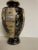 Japanese Antique Japanese Meiji Satsuma Hand-Painted Figural Cabinet Vase, Black & Gold, 10” For Sale - Image 3 of 11