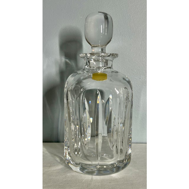 Vintage Cut Crystal Portuguese Decanter With Stopper For Sale - Image 9 of 13