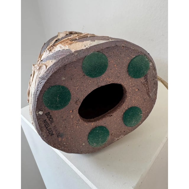 Brown Stoneware Table Lamp from Bodil Marie Nielsen, 1970s For Sale - Image 8 of 9