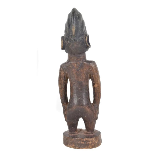 African Early 20th Century Yoruba Ibeji Female Miniature Figure 11.5 Inch Nigeria For Sale - Image 3 of 5
