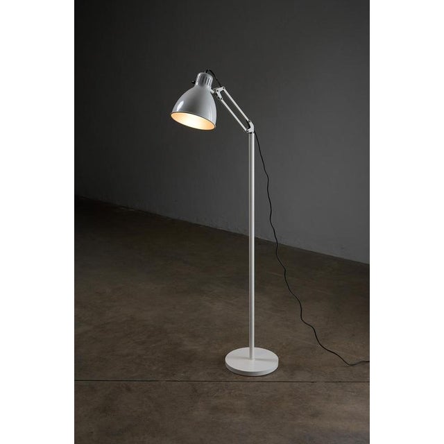 All-white edition of the "arma" floor lamp was produced by metalarte in spain during the 1970s. White lacquered structure,...