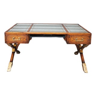 1990s John Richard Campaign Desk For Sale