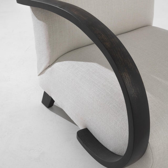 Mid-Century Modern 1950s Czech Wooden Armchair by J. Halabala For Sale - Image 3 of 5