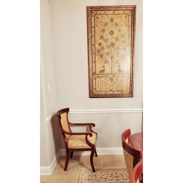 Traditional "Tree of Life" central motif flanked by stylized bird iconography. One Panel, Style 34710. Add a stately focal...