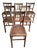 Vintage French Beech Wood Bistro Chairs, 1950s, Set of 6 For Sale
