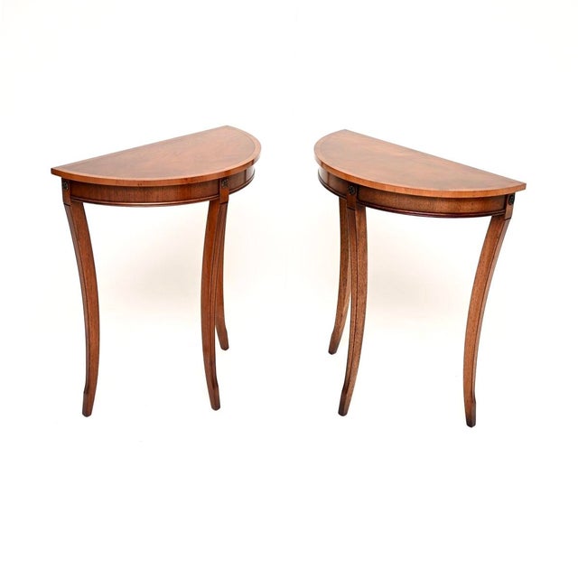 Hollywood Regency Antique Regency Console Tables, 1950, Set of 2 For Sale - Image 3 of 10