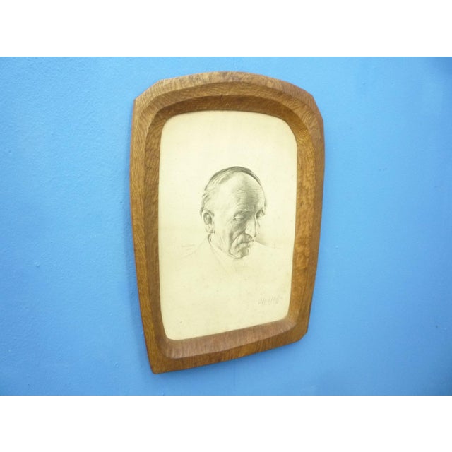 Anthroposophical Oak Picture Frame, 1920s For Sale - Image 11 of 11
