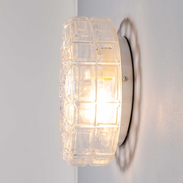 Czech Faceted Wall Lamp, 1950s For Sale - Image 9 of 11